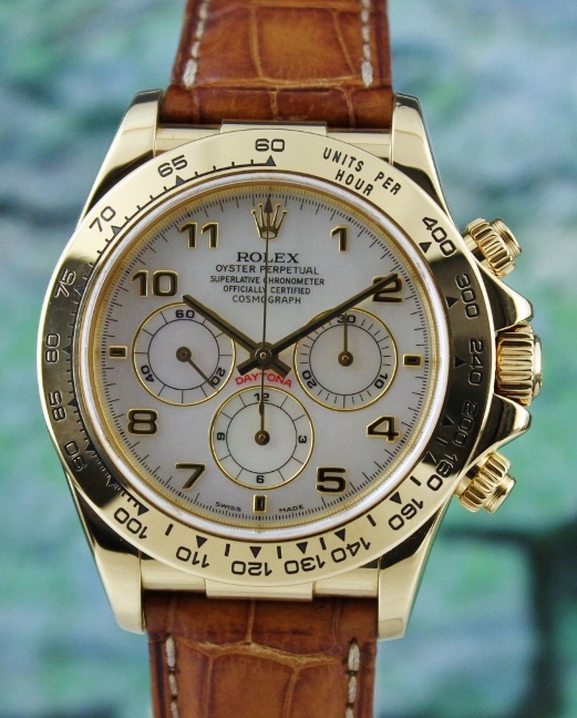 (image for) A ROLEX 18K MEN SIZE YELLOW GOLD DAYTONA COSMOGRAPH - 16518 / CERT